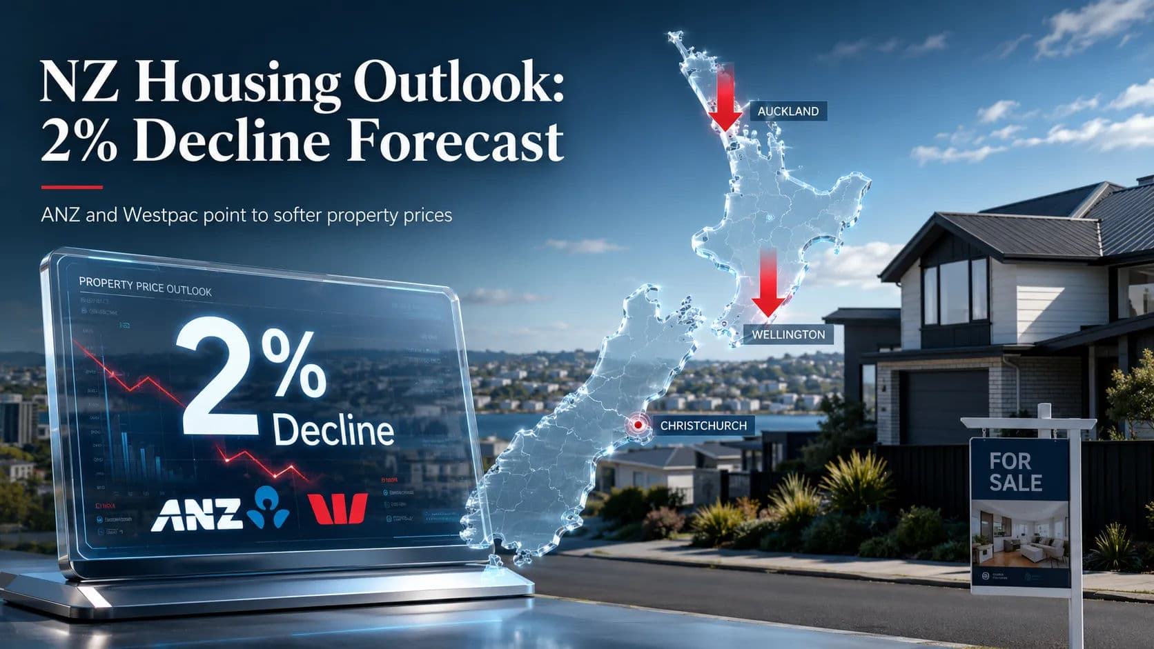 New Zealand House Prices Projected to Decline as Interest Rates Rise