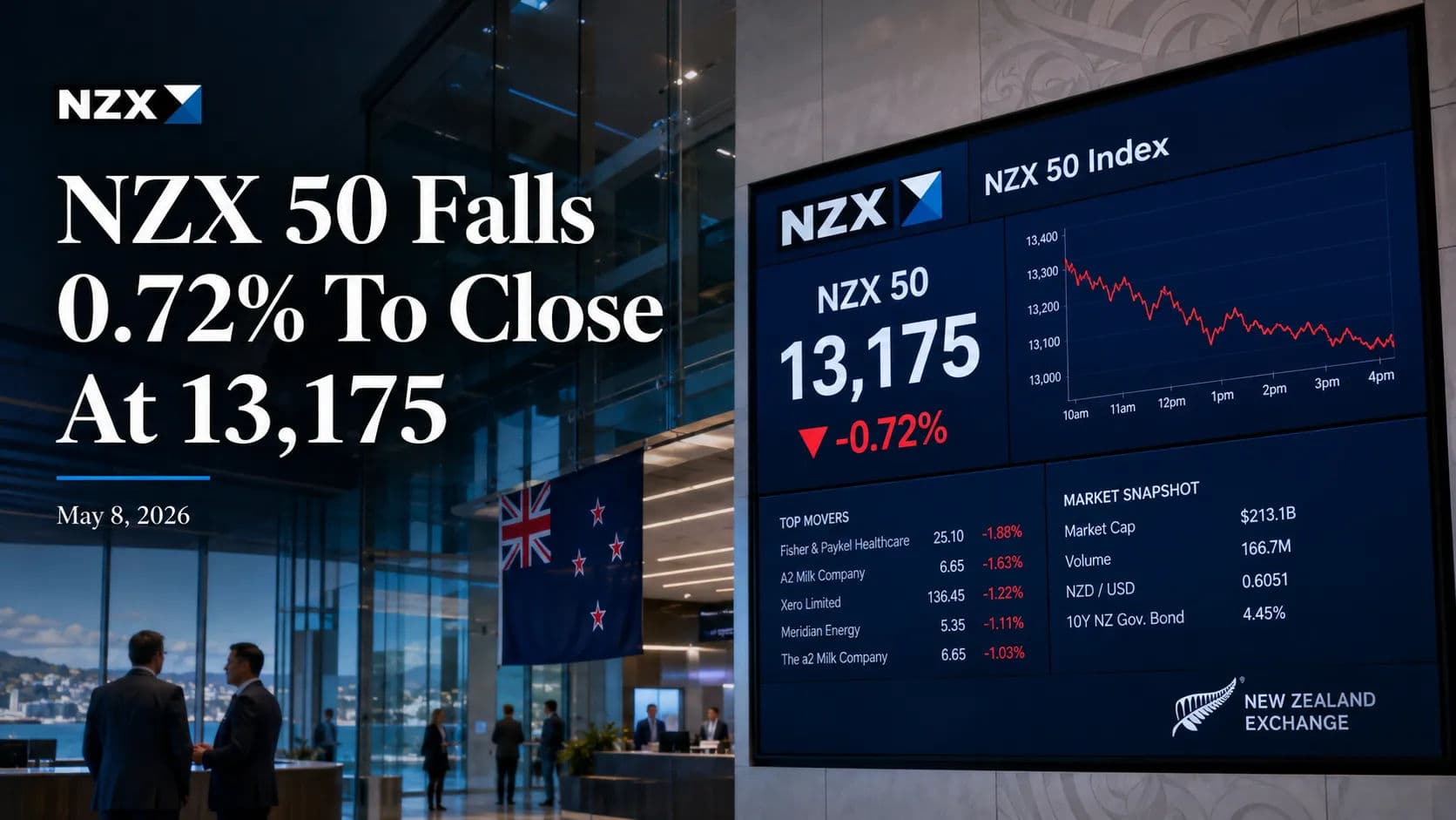 NZX 50 Ends Week Lower Amid Geopolitical Tensions