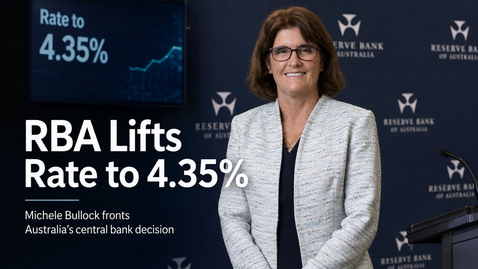 RBA Increases Cash Rate to 4.35 Per Cent as Inflation Hits 4.6 Per Cent