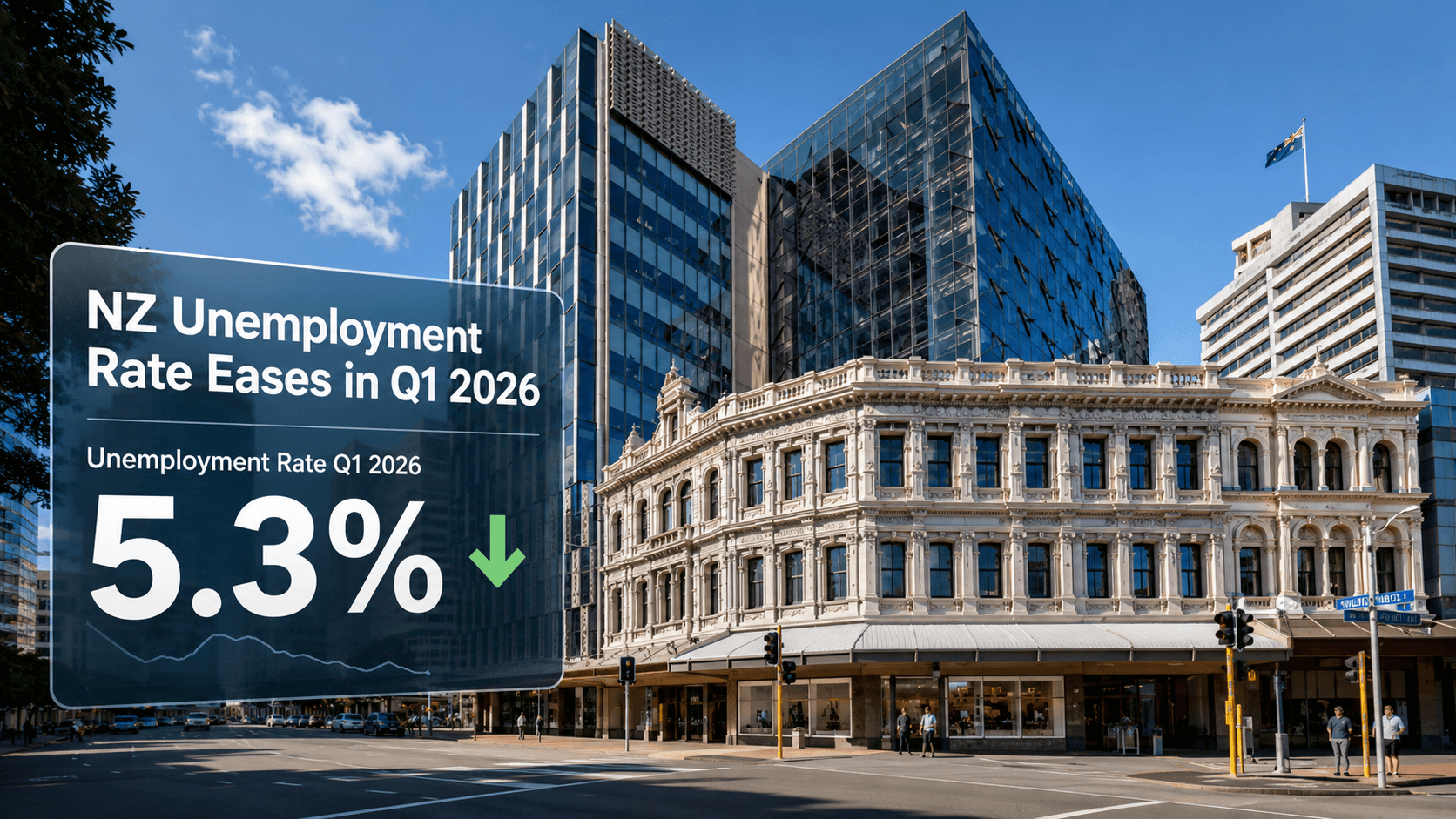 New Zealand Unemployment Rate Falls to 5.3% in First Quarter
